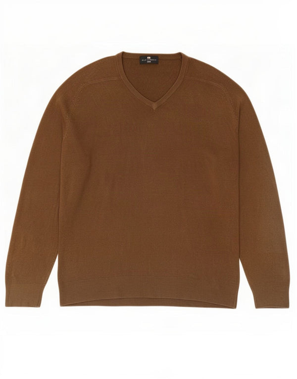 Marks & Spencer Suéter con Cuello en V Blue Harbor para Hombre Acrílico Marrón Grande