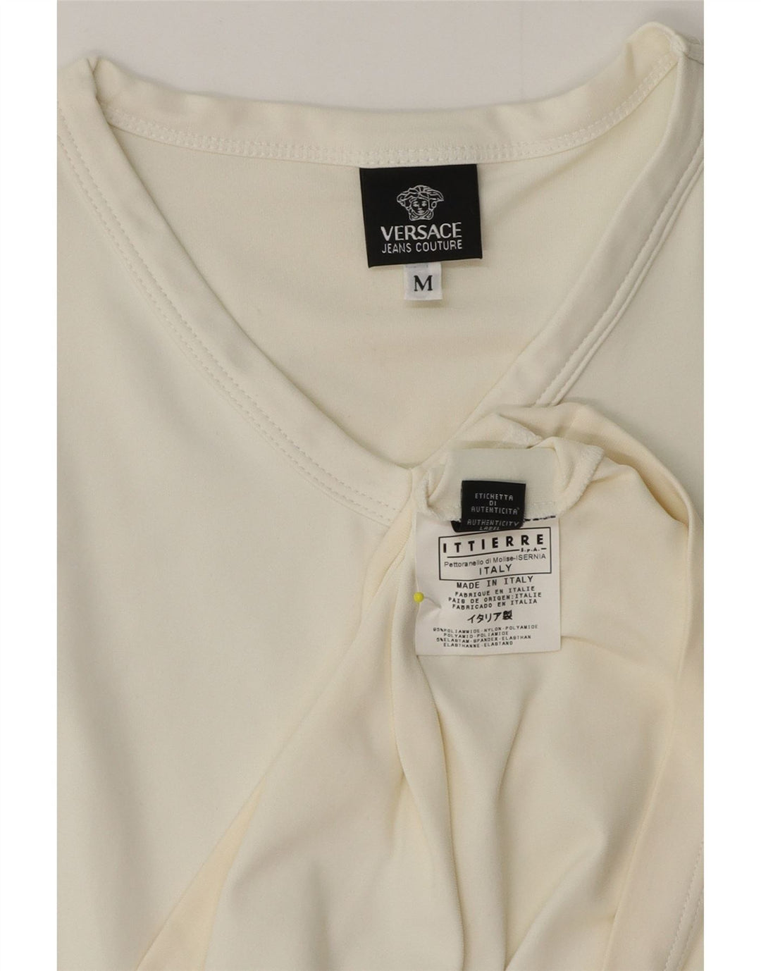 Versace Camiseta Ittierre Top Medium Blanco Poliamida
