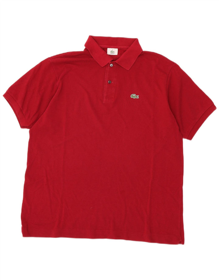 LACOSTE Polo para hombre Talla 6 XL Algodón rojo