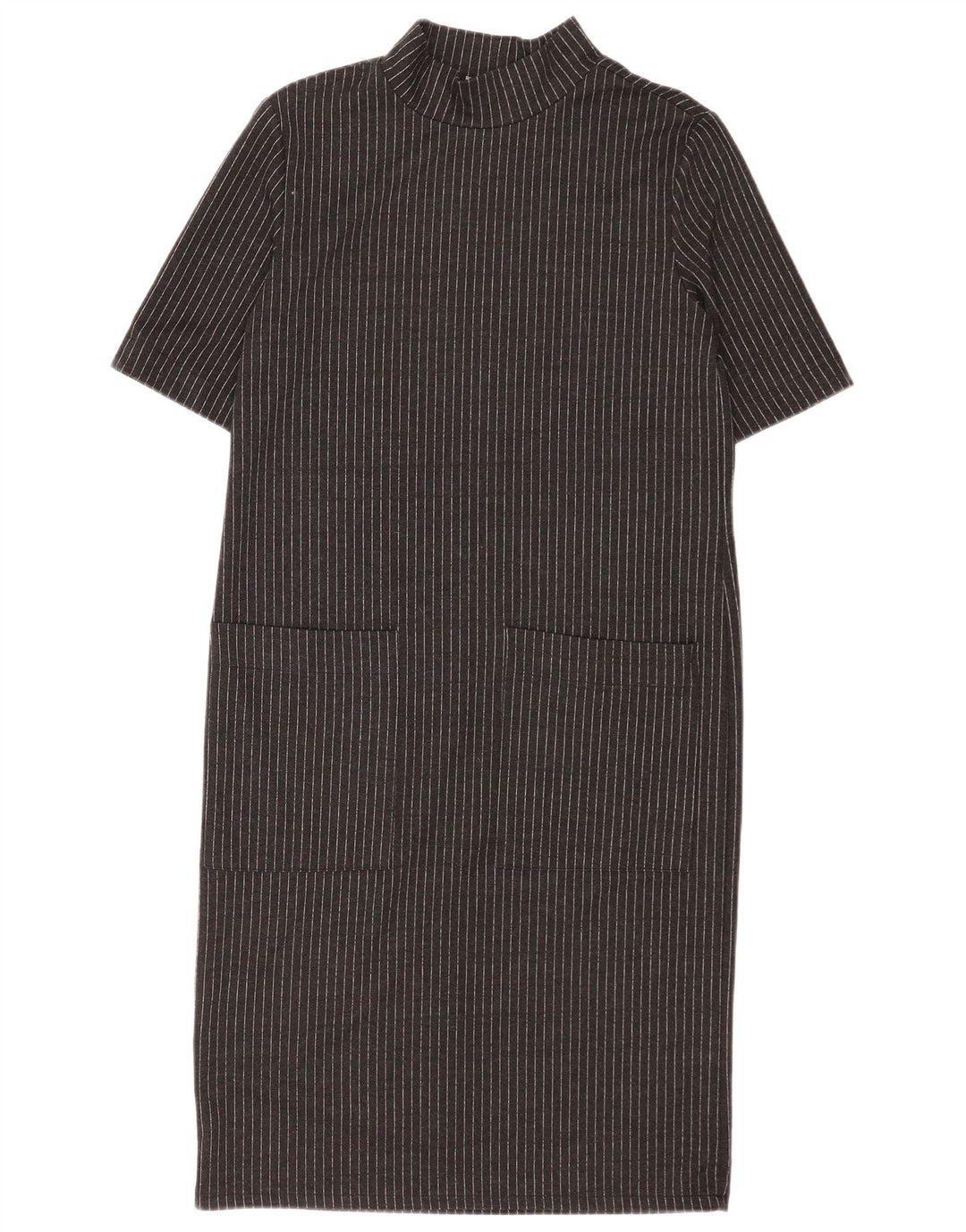 Zara Mujer Vestido Recto UK 40 Pequeño Rayas Negras