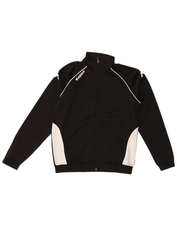 Kappa Boys Graphic Chándal Top Chaqueta 11-12 Años Negro Colorblock