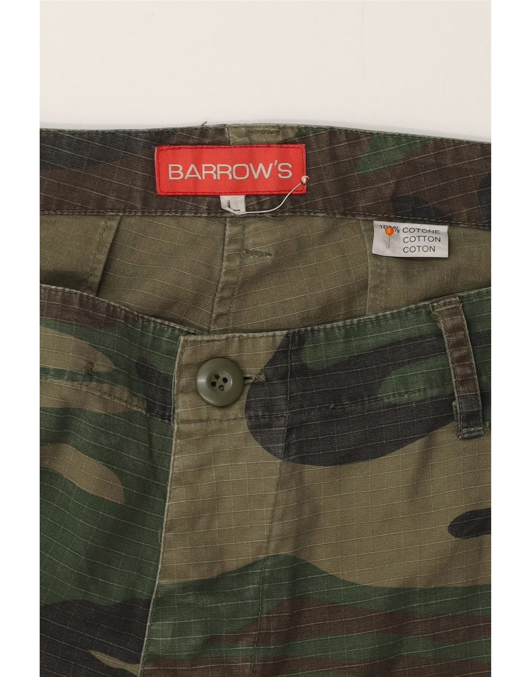 BARROW'S Pantalón cargo recto para hombre Grande W36 L34 Camuflaje caqui