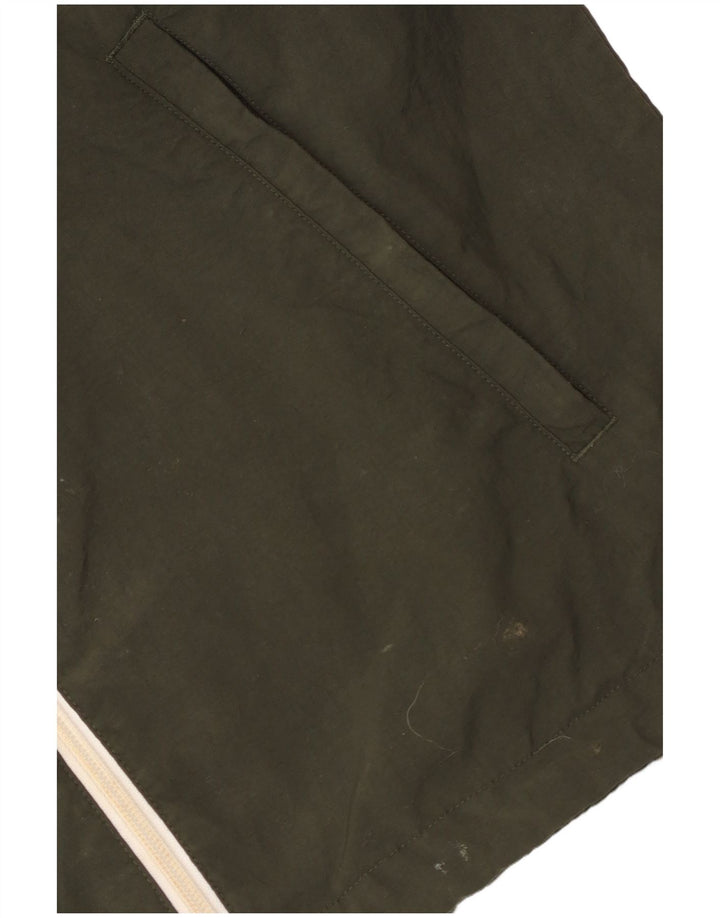 Adidas Chaqueta impermeable con capucha para hombre UK 36 Small Caqui Camuflaje Poliéster