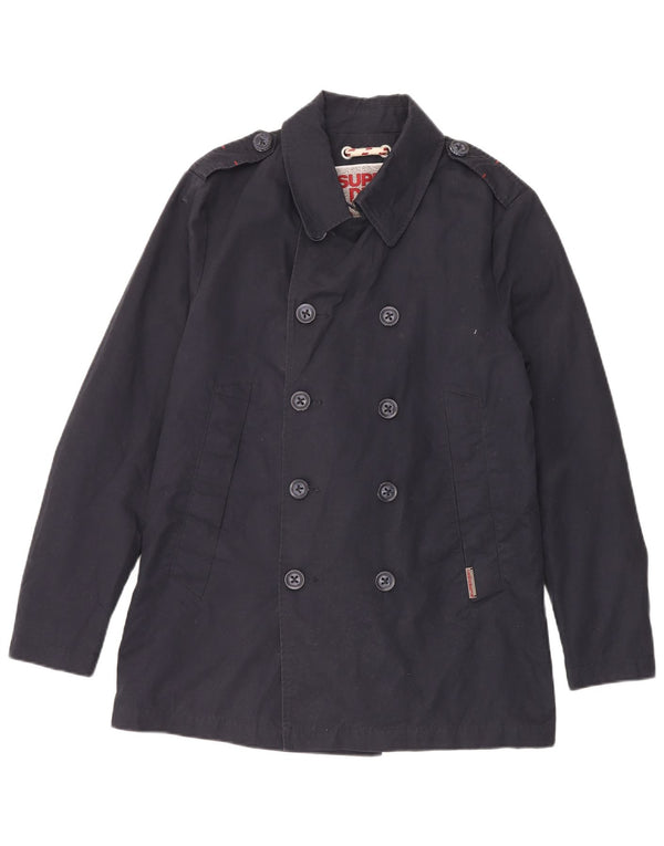 Superdry Chaquetón para hombre UK 40 Large Algodón azul marino