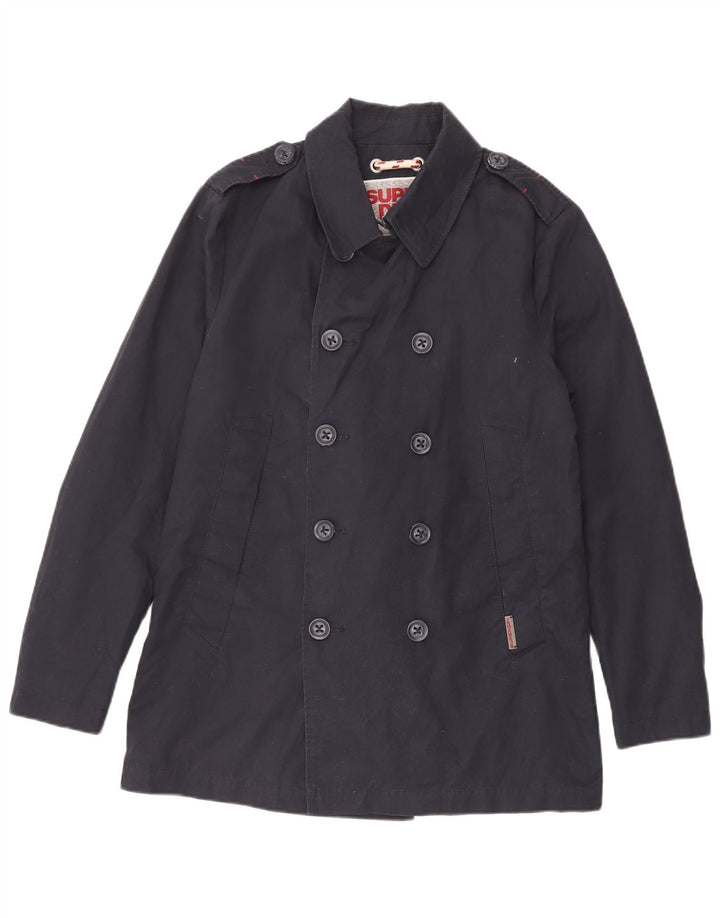 Superdry Chaquetón para hombre UK 40 Large Algodón azul marino