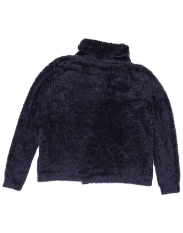 Marks & Spencer Chaqueta extragrande de piel sintética para mujer UK 10 Small Azul marino