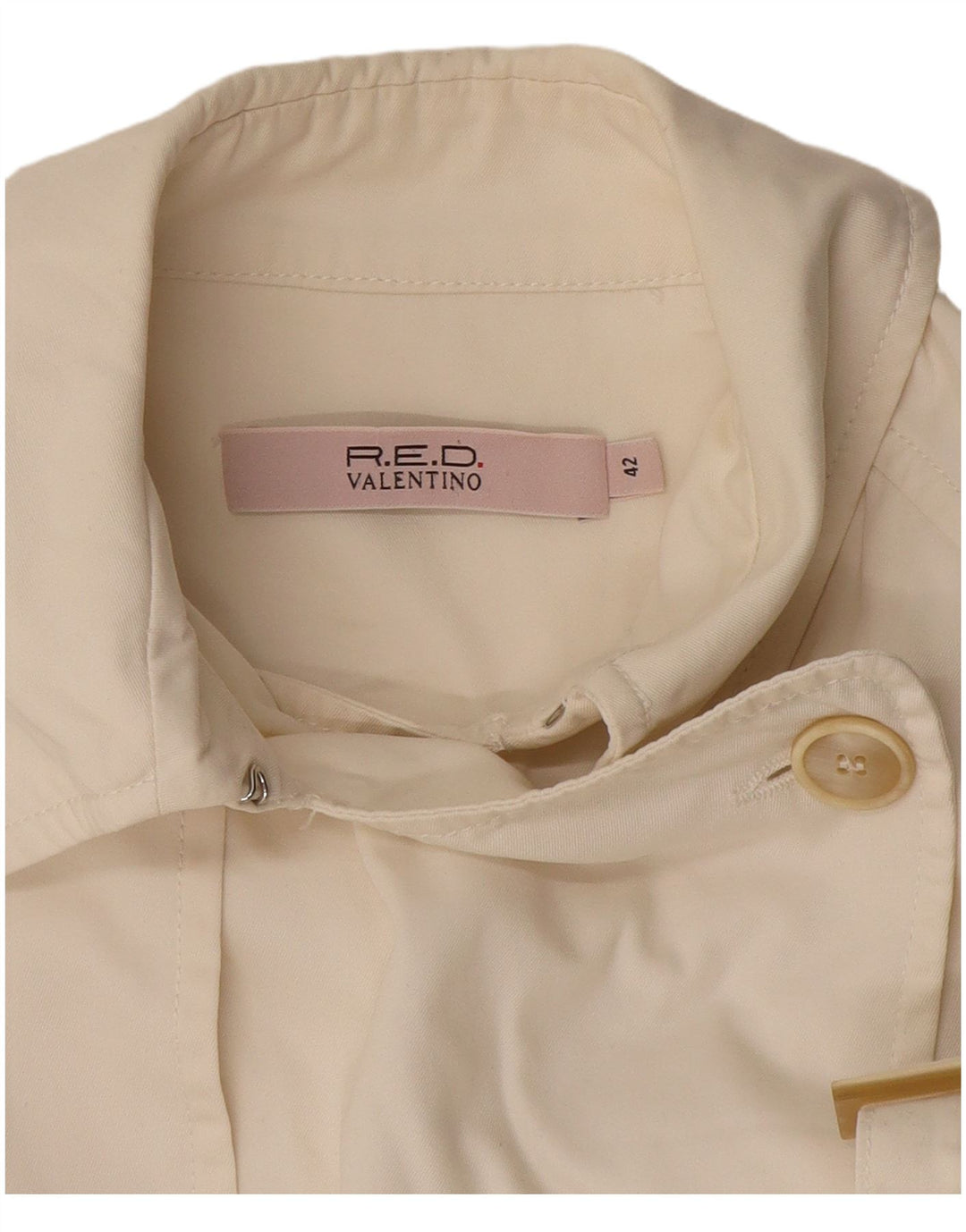 Chaqueta militar corta para mujer Red Valentino IT 42 Medium Off White