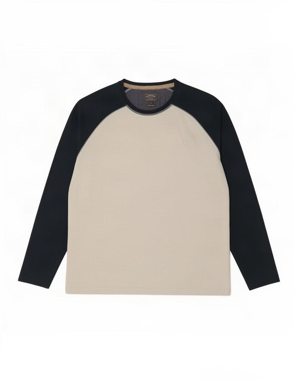 Camiseta de manga larga para hombre Fat Face XL Blanco Colorblock