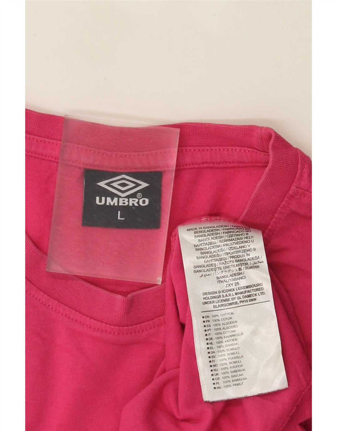Umbro - Camiseta gráfica para hombre, talla grande, algodón rosa