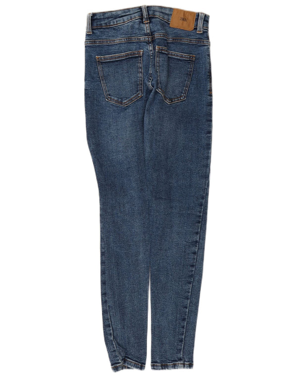 Zara Vaqueros pitillo para mujer EU 34 2XS W24 L28 Algodón azul