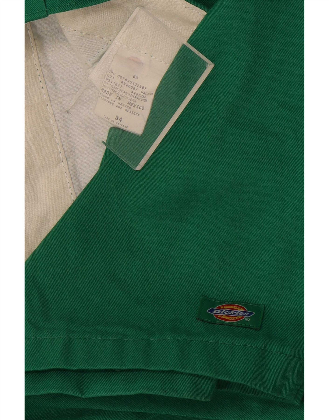Bermudas Dickies para hombre W34 Poliéster verde grande