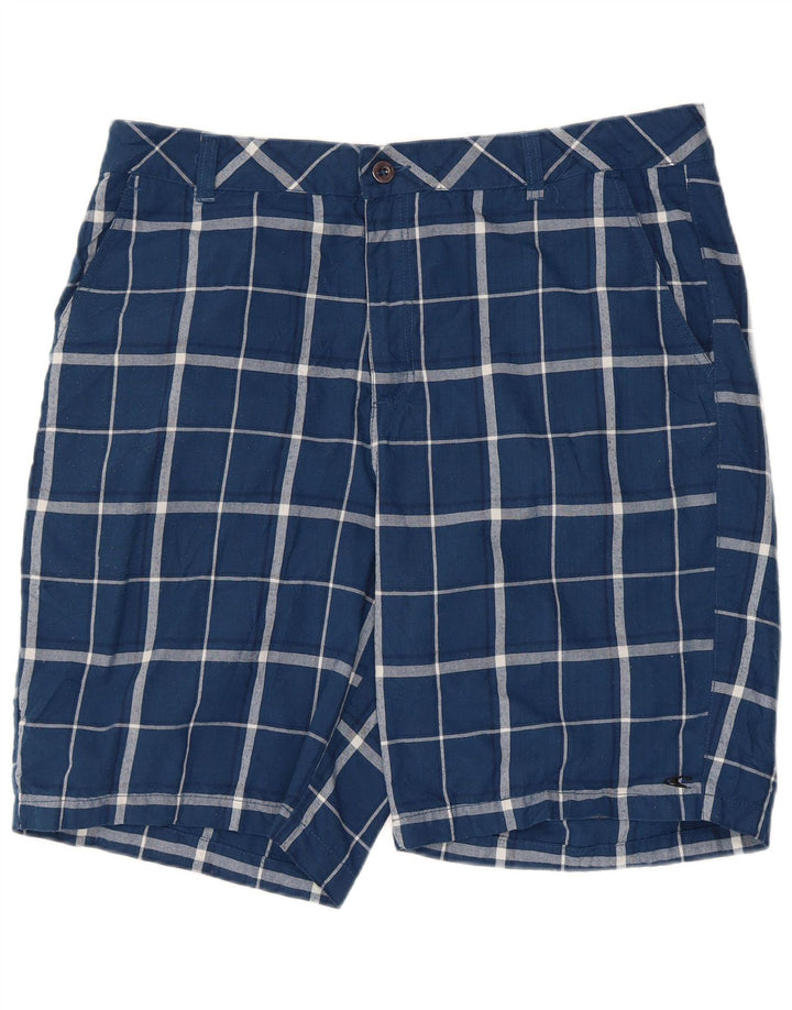 O'Neill Pantalones cortos chinos para hombre W38 XL Poliéster a cuadros azules