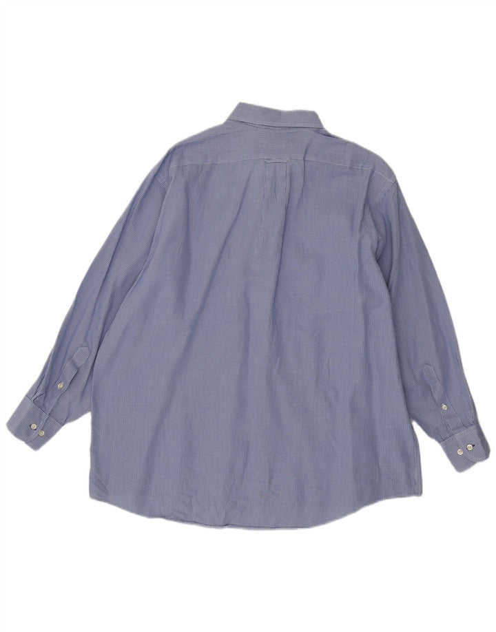 Camisa Izod Hombre A Cuadros Regular Fit Talla 17 XL Algodón Pata De Gallo Azul