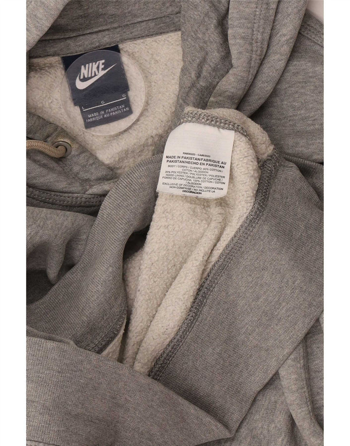 Nike Jersey con capucha para hombre, talla grande, algodón moteado gris