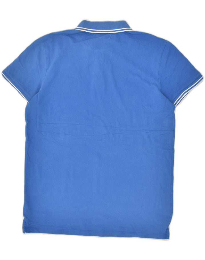 JACK & JONES Mens Core Polo Shirt Medium Blue Cotton | Vintage Jack & Jones | Thrift | Second-Hand Jack & Jones | Used Clothing | Messina Hembry 