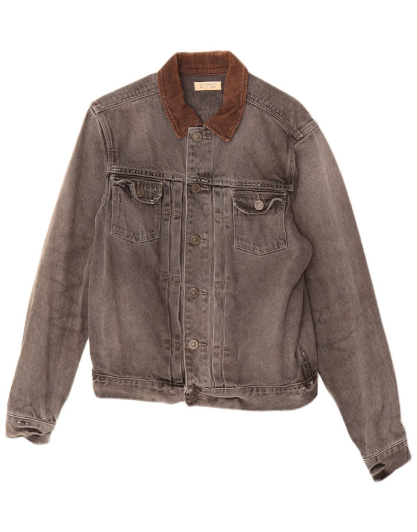 All Saints Chaqueta vaquera para hombre UK 36 Small Gris Algodón