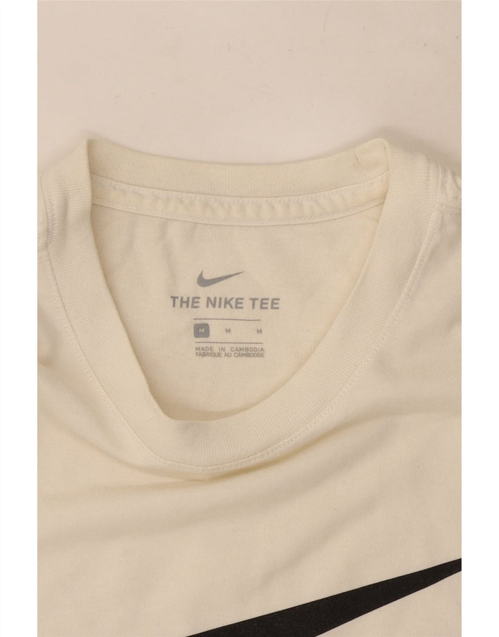 Nike Camiseta gráfica para hombre Top mediano de algodón blanco