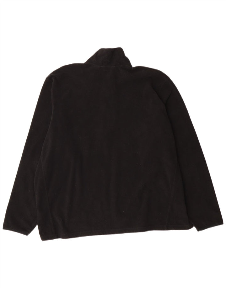 Eddie Bauer Jersey de forro polar con cuello y cremallera para hombre 2XL Poliéster negro