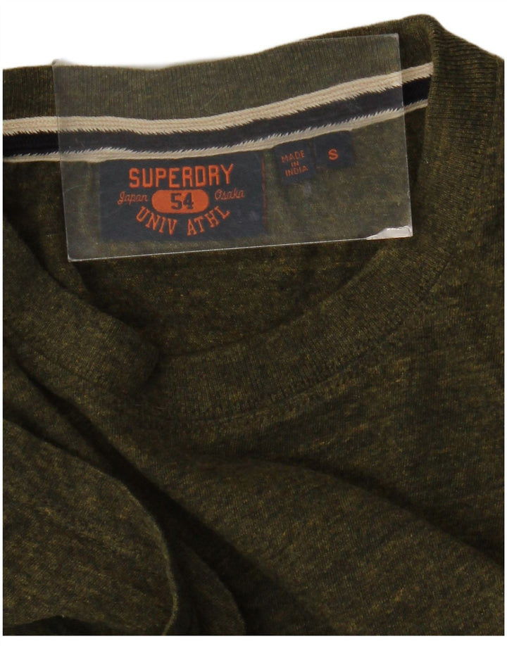 Superdry Camiseta para hombre Top Small Khaki Moteado