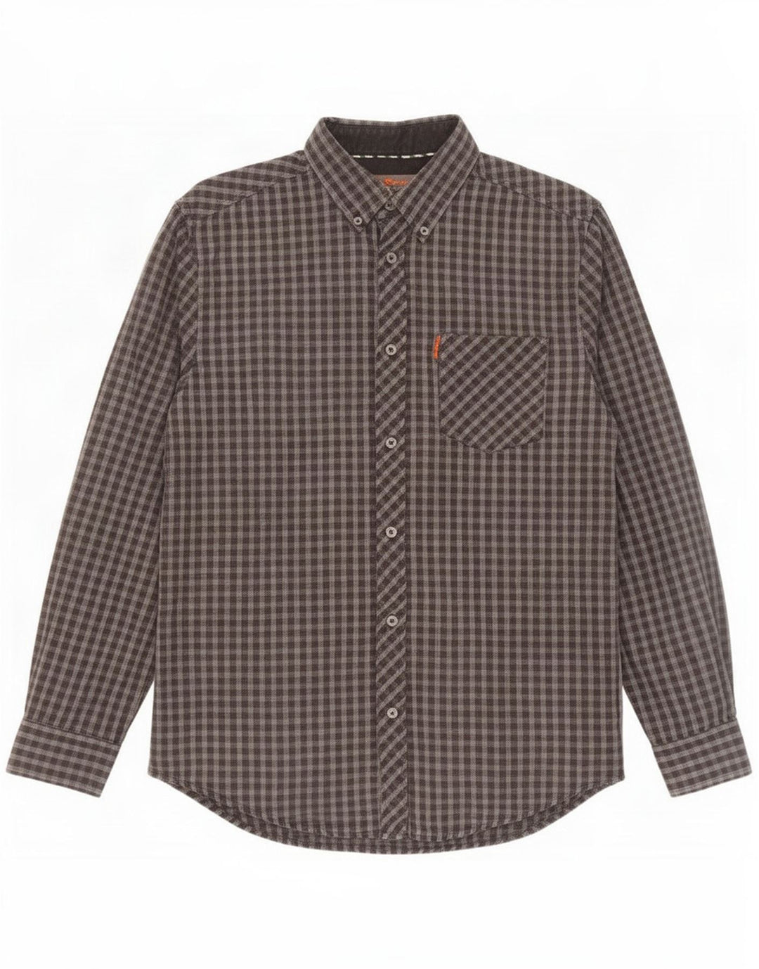 Camisa Ben Sherman para hombre grande de algodón a cuadros gris