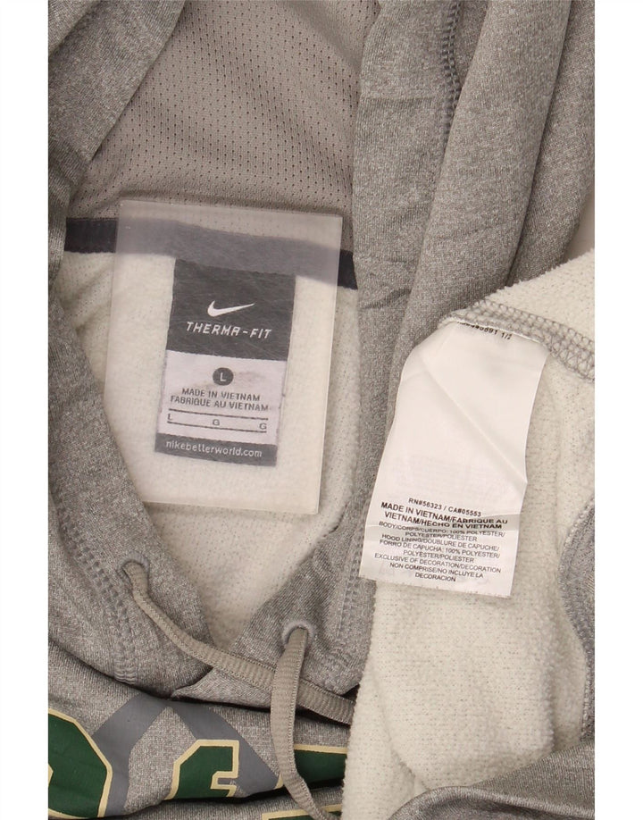 Nike Baylor Bears Graphic Sudadera con capucha para hombre, poliéster gris grande