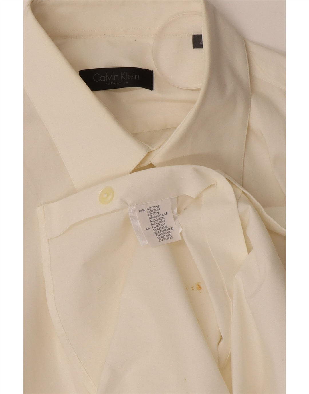 Calvin Klein Camisa para hombre Talla 40 Mediana Algodón blanco