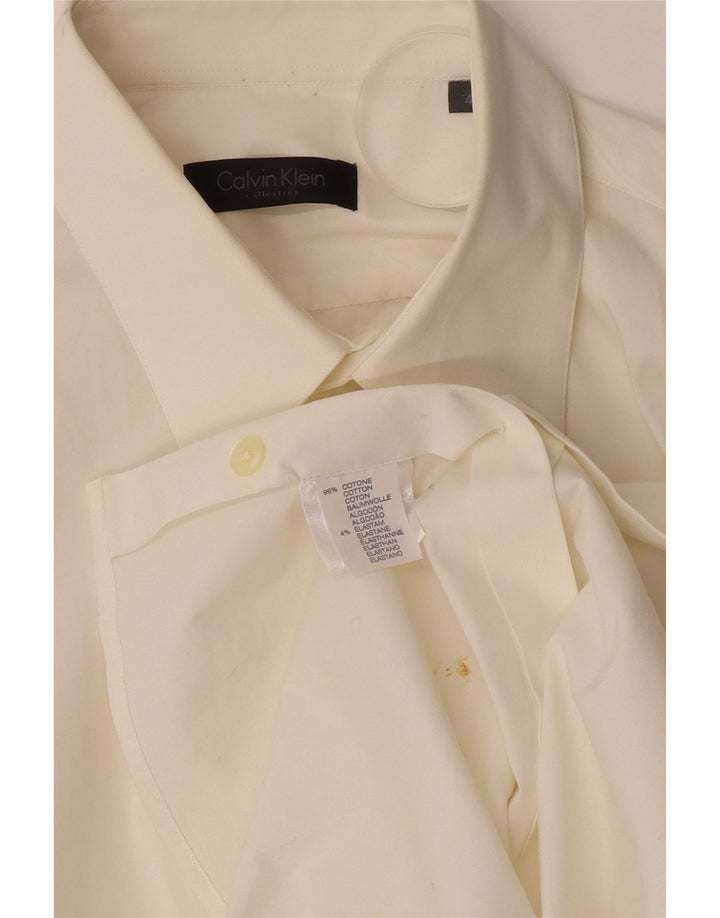 Calvin Klein Camisa para hombre Talla 40 Mediana Algodón blanco