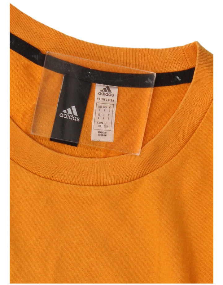 ADIDAS Camiseta gráfica para hombre Top grande amarillo