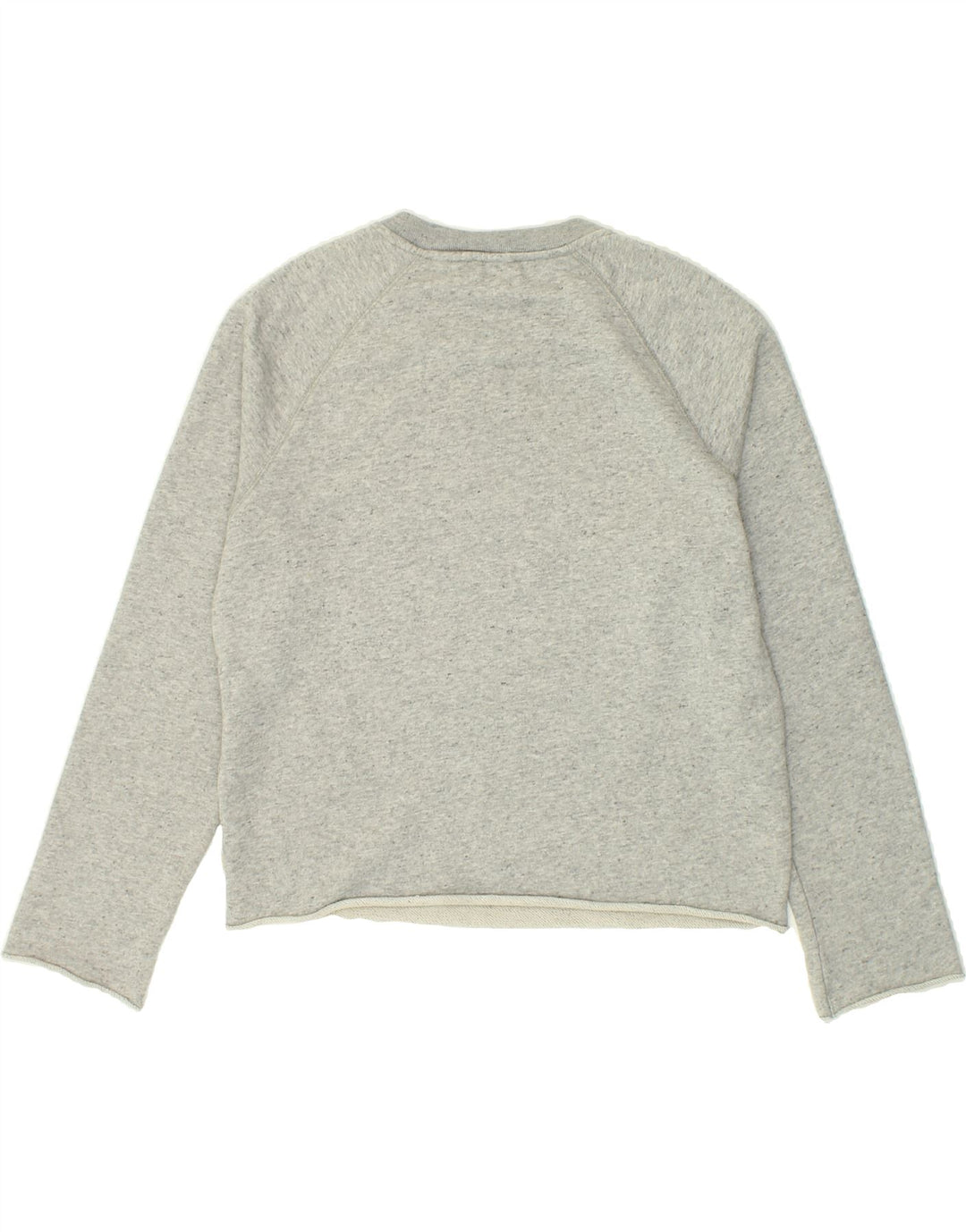 LEVI'S Womens Crop Graphic Sweatshirt Jumper UK 10 Small Grey Cotton Vintage Levi's and Second-Hand Levi's from Messina Hembry 