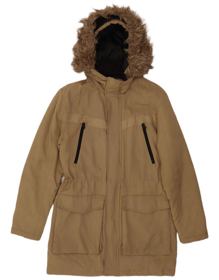Jack & Jones Chaqueta Parka con Capucha para Hombre UK 38 Poliéster Beige Medio
