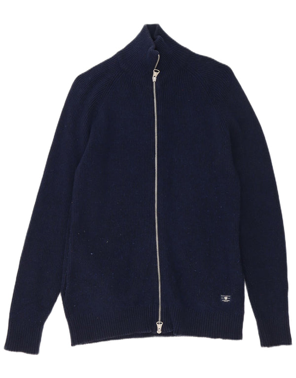 Jack & Jones Hombre Cárdigan Sweater Medium Azul Marino Algodón