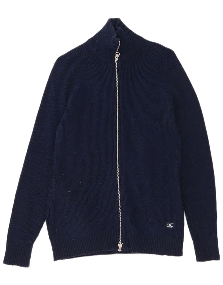Jack & Jones Hombre Cárdigan Sweater Medium Azul Marino Algodón