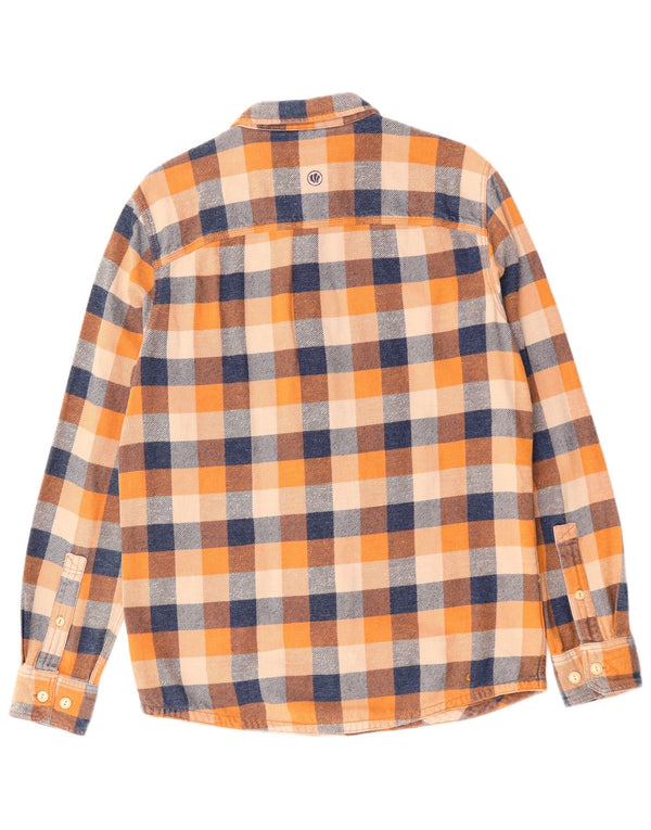 FAT FACE Mens Tall Flannel Shirt Medium Multicoloured Check Cotton