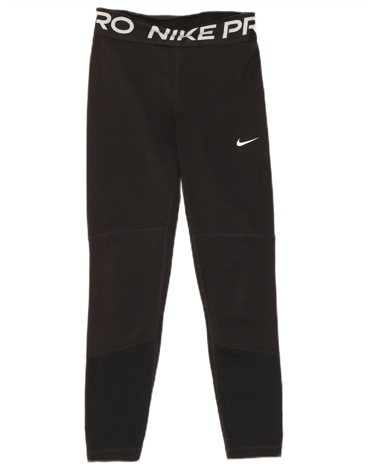 Nike Leggings Dri Fit Graphic para niños 10-11 años Mediano Negro Colorblock