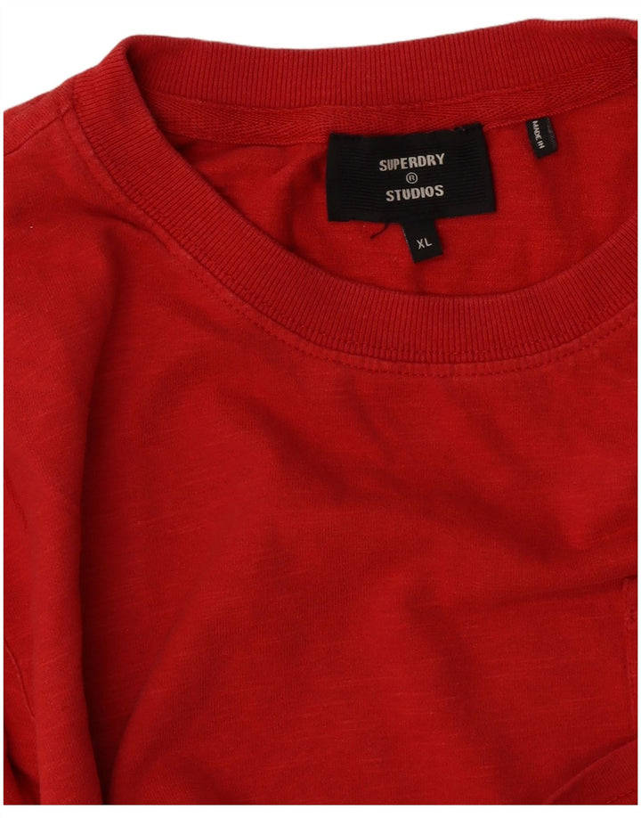 Superdry Camiseta Regular Fit para Hombre XL Rojo