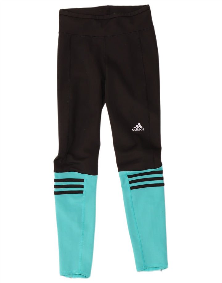 ADIDAS Leggings Climalite para mujer UK 0/2 2XS Poliéster color block negro