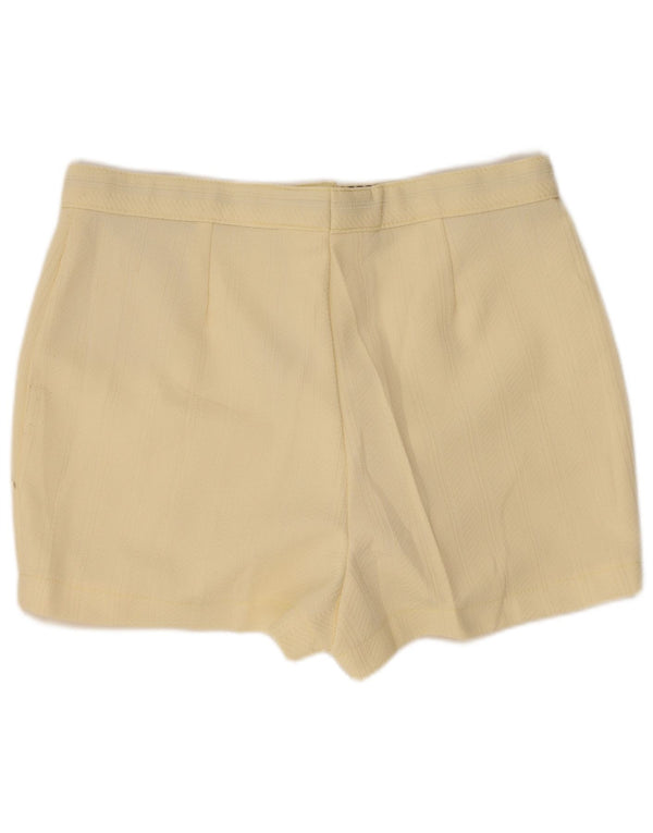 Vintage Mujer Chino Shorts Medio W30 Amarillo