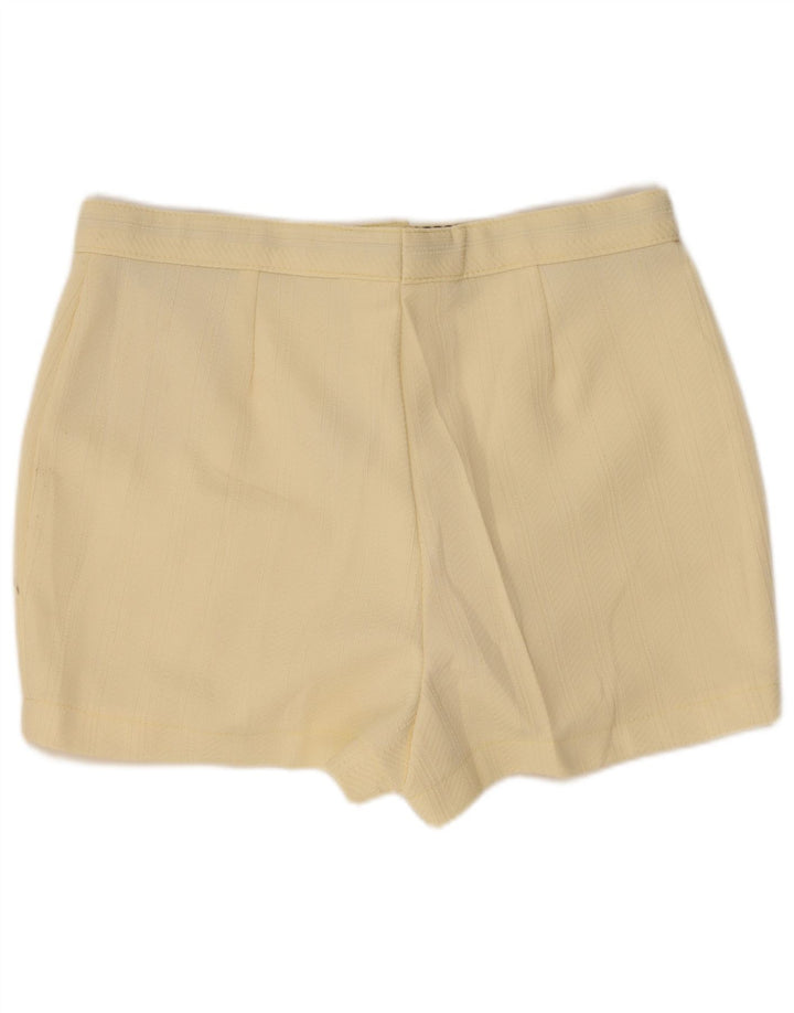 Vintage Mujer Chino Shorts Medio W30 Amarillo