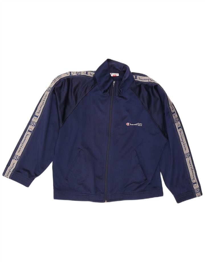 Champion Chaqueta superior de chándal con gráfico para hombre XS Azul marino Colorblock