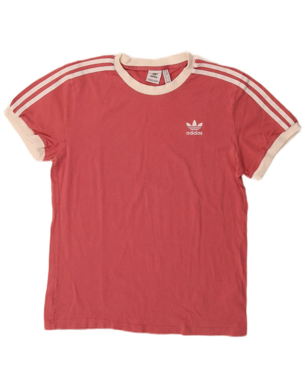 Adidas Camiseta extragrande para mujer UK 6 XS Rojo Colorblock Algodón