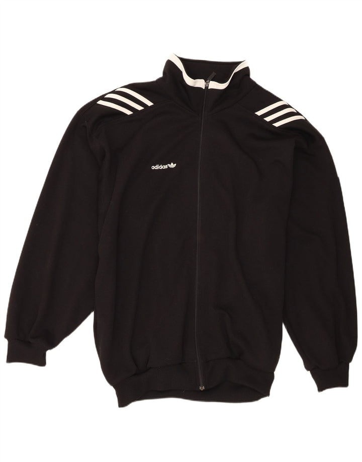 Adidas Chaqueta de chándal para hombre UK 48/50 XL Poliéster negro