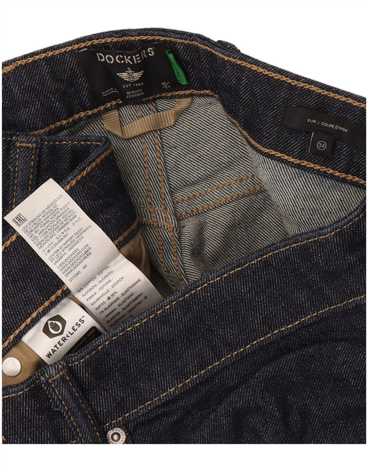Dockers Vaqueros Slim para Hombre W34 L32 Algodón Azul Marino