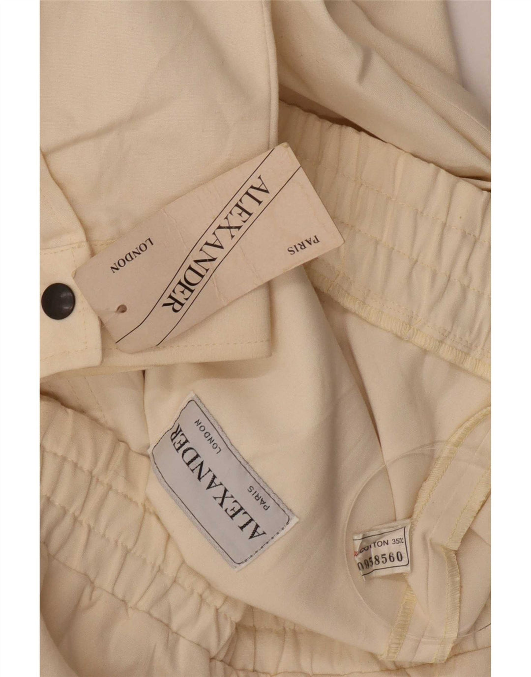 Alexander Chaqueta Bomber para Hombre IT 54 2XL Algodón Blanco Roto