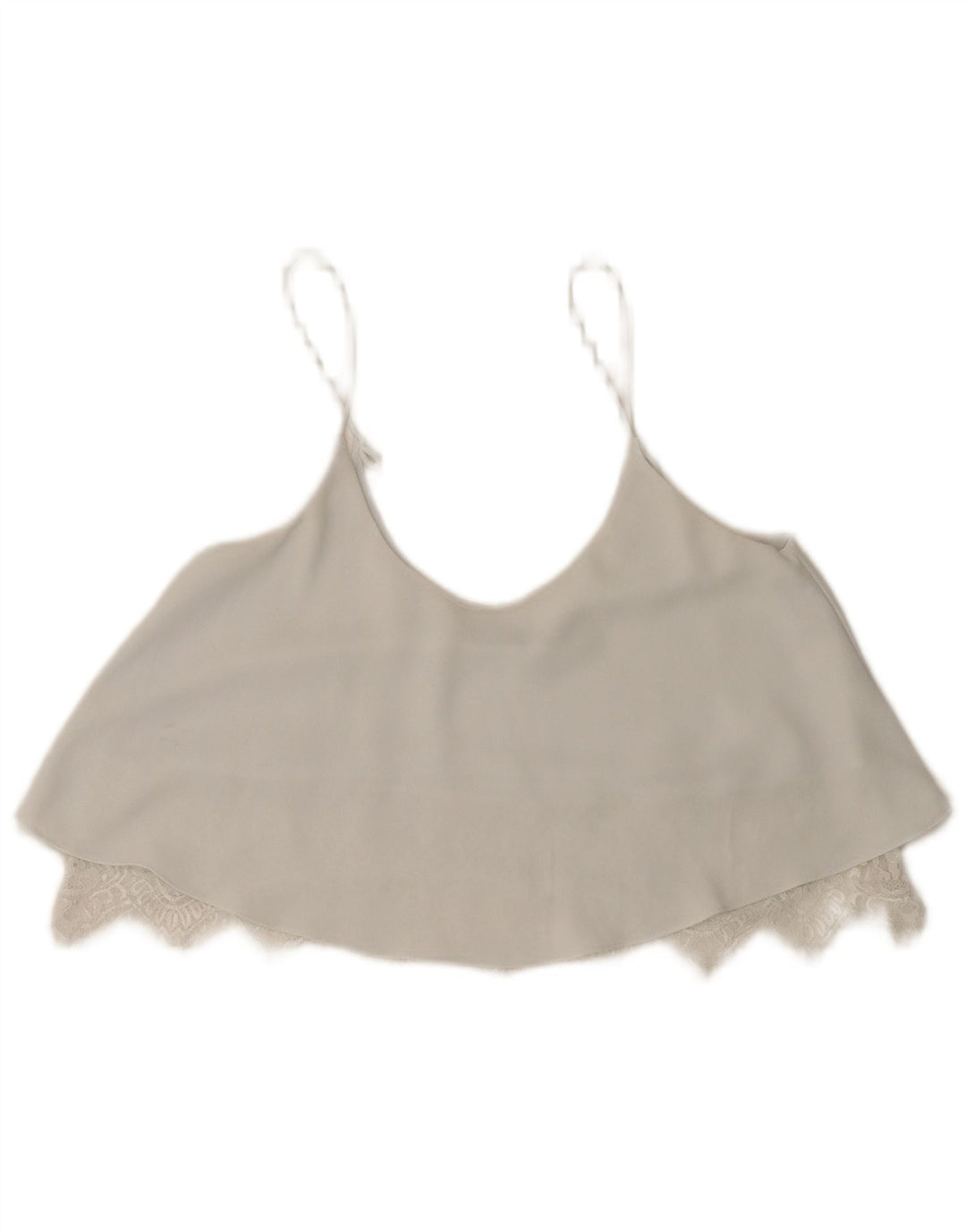 Zara Mujer Cami Top UK 10 Small Blanco