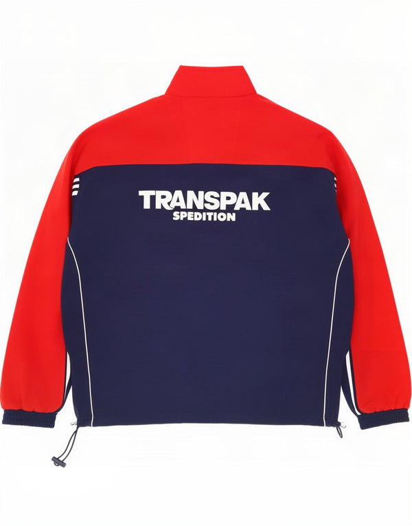 Adidas - Chaqueta de chándal holgada para hombre, talla 44/46, color rojo grande