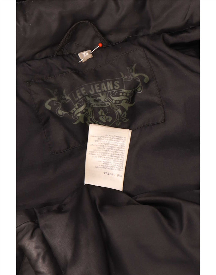 Chaqueta acolchada extragrande con capucha para mujer Lee UK 6 XS Poliamida negra