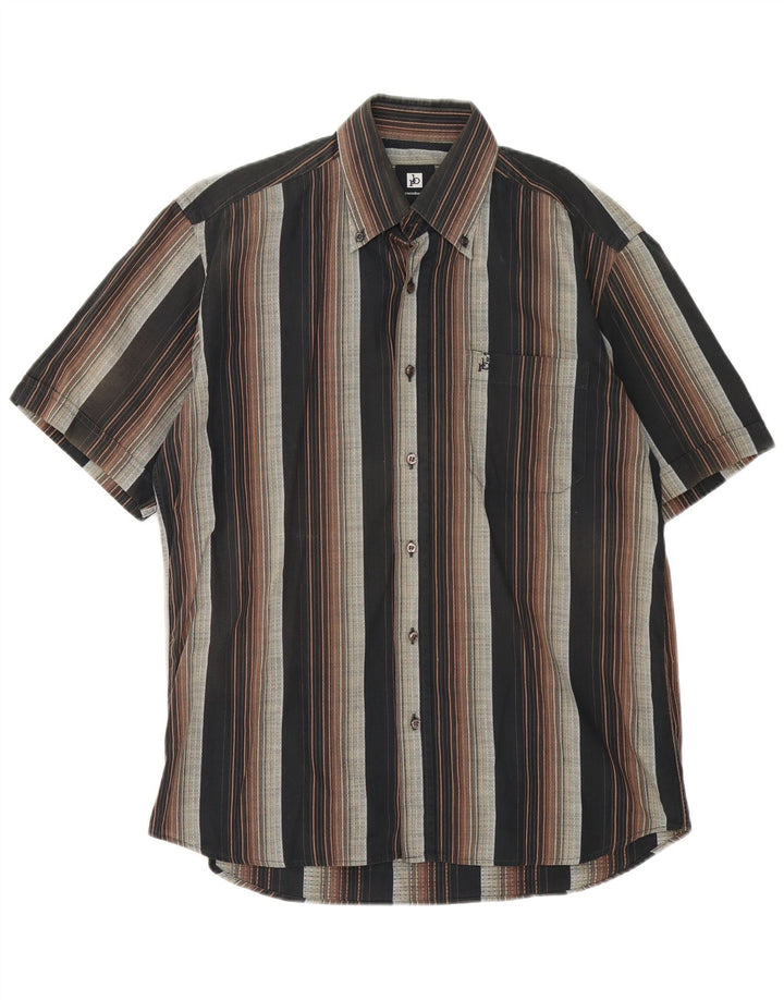 Roccobarocco Camisa para hombre Talla 40 15 3/4 Mediana Rayas multicolores