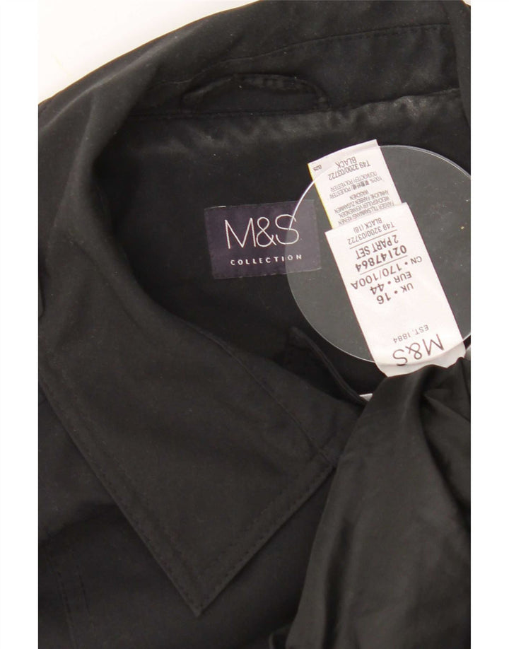 Marks & Spencer Gabardina para mujer UK 46 Grande Poliéster negro