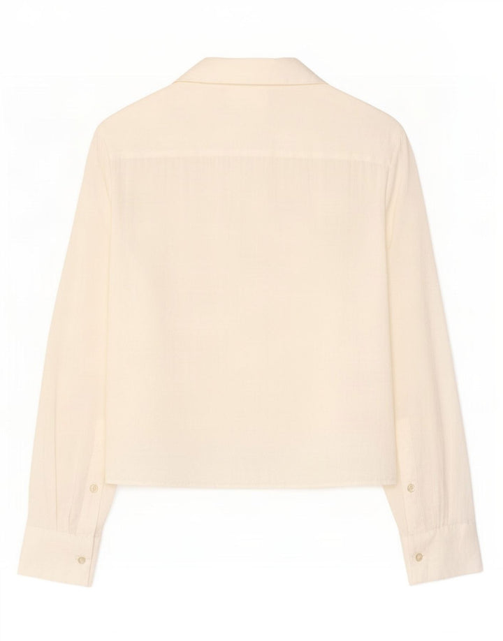 Zara Mujer Blusa Camisa UK 10 Small Off White Modal