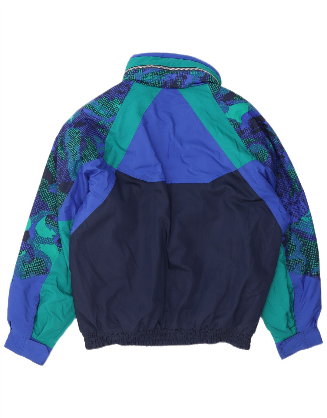 FILA Chaqueta de esquí holgada con capucha para hombre IT 50 Medium Navy Blue Colourblock